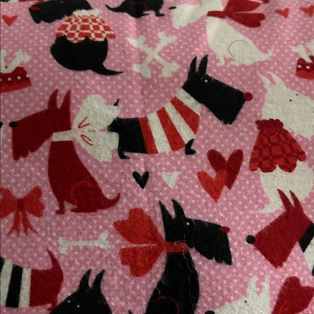 Pink Dog Pattern Throw Pillow
